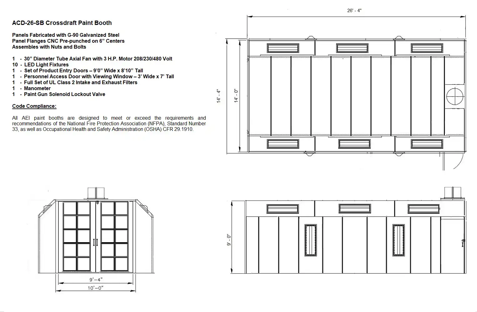 Crossdraft Paint Booths