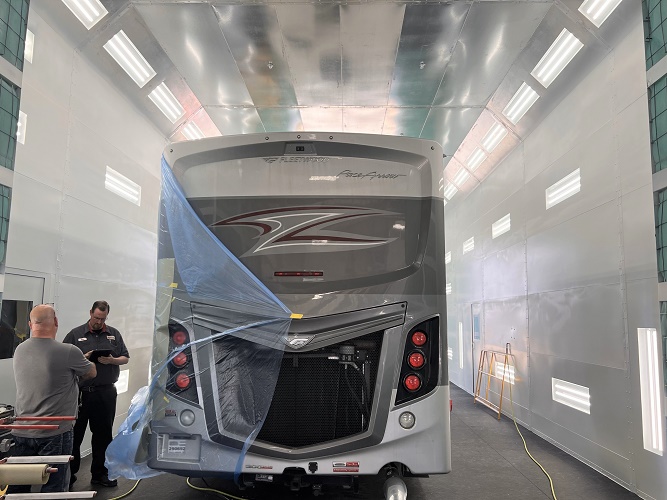 Large RV Paint Booth